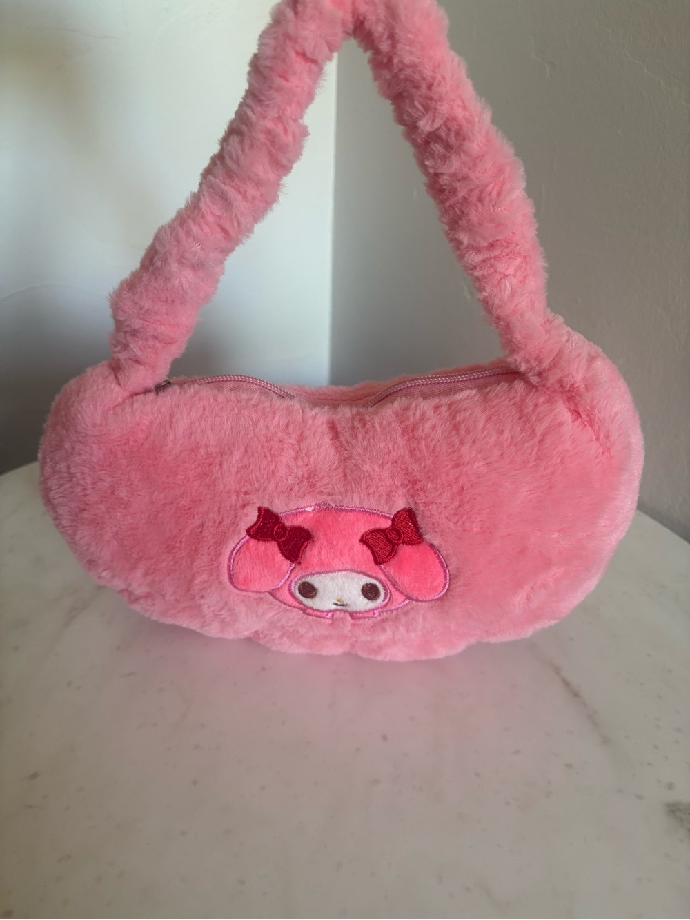 Pink Fluffy MyMelody Shoulder Bag